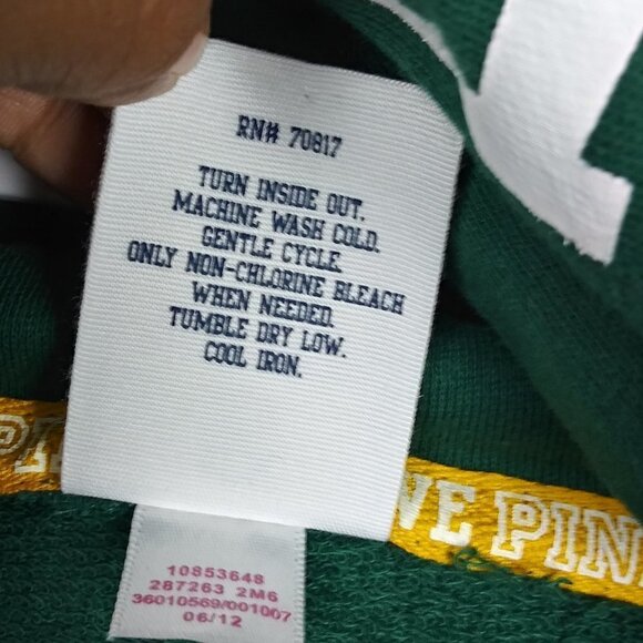 PINK VICTORIA'S SECRET PACKERS green full zip hoodie sweatshirts size S - Picture 6 of 11